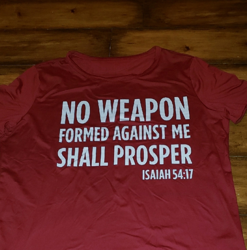 Red Graphic T-Shirt with Inspirational Quote
